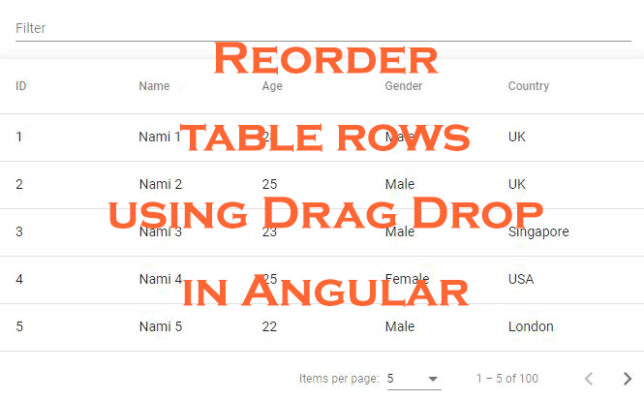 Bootstrap Drag And Drop Table Rows Example