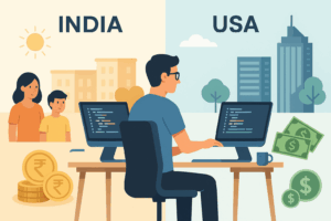 Software Developer Salary in India vs USA (2025): A Lifestyle, Savings & Quality of Life Comparison