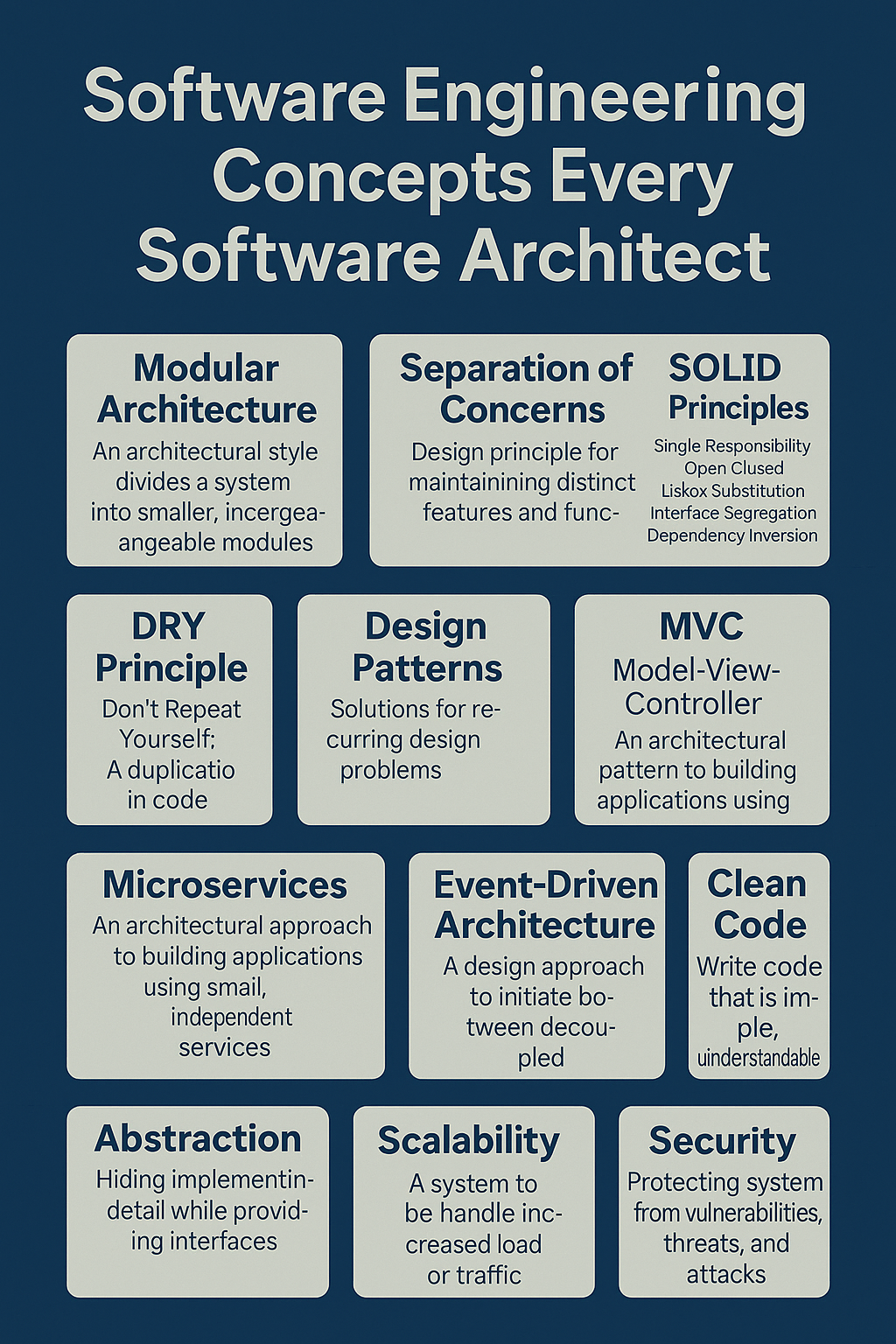 Software engineering concepts for software architects